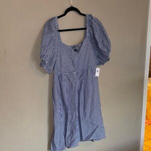 Old Navy Blue and White Checkered Dress